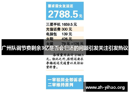 广州队调节费剩余3亿是否会归还的问题引发关注引发热议