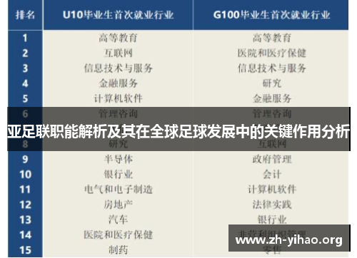 亚足联职能解析及其在全球足球发展中的关键作用分析