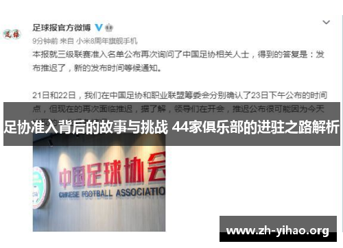 足协准入背后的故事与挑战 44家俱乐部的进驻之路解析