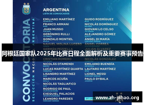阿根廷国家队2025年比赛日程全面解析及重要赛事预告 阿根廷国家队2025年比赛日程全面解析及重要赛事预告